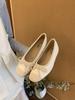 French bow shallow mouth Mary Jane women's shoes 2025 new Xiaoxiangfeng flat ballet shoes
