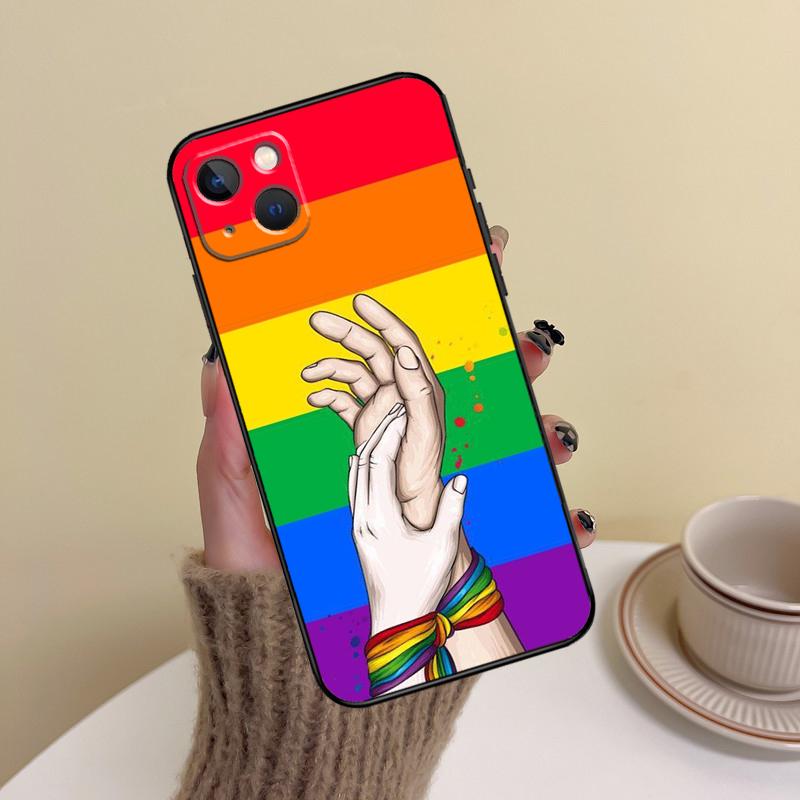 LGBTQ Lesbian Gay Pride Rainbow Case For iPhone 15 14 13 12 11 16 Pro Max Mini 7 8 Plus X XR XS Max Back Cover