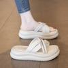 Cool slippers women's summer outer wear with skirts fashionable new high-end thick-soled one-word slippers women