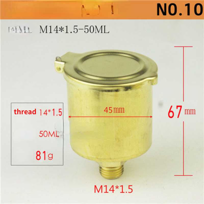 1pcs Oil Cup with Spring Lid for Machine Tool Lubricating Equipment Copper Plated Oil Cup Mechanical Parts Machine Accessories