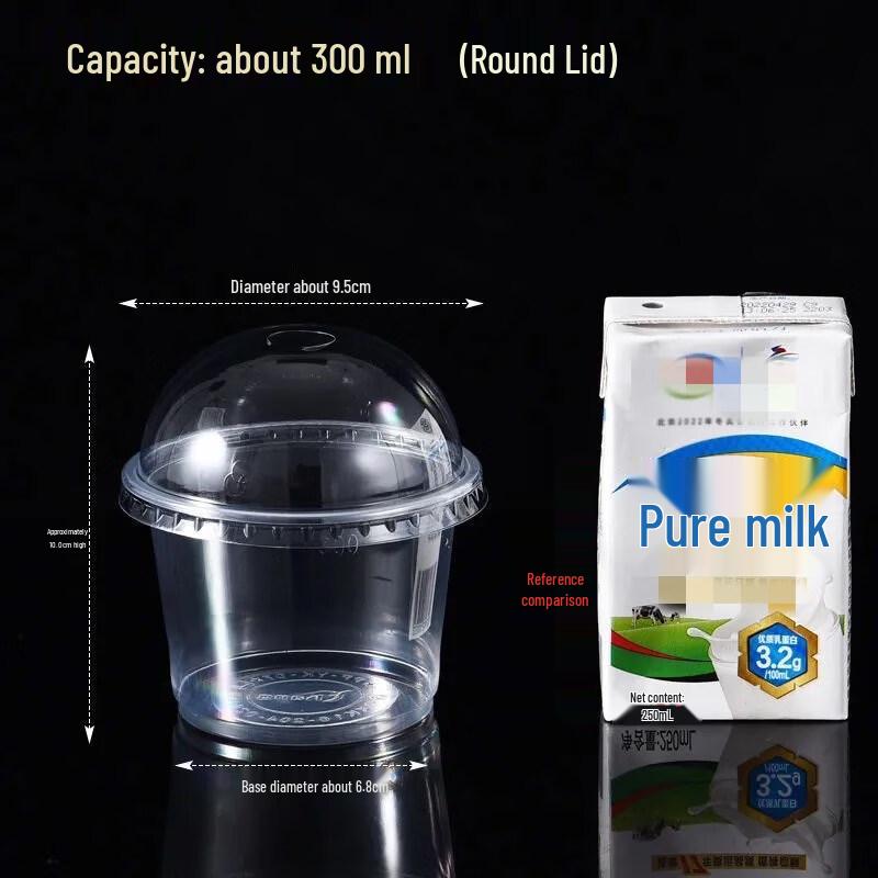 Disposable Plastic Pudding & Yogurt Cups with Lids