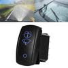 Scheibenwischer-Waschanlage Blauer LED-Wippschalter 12V/24V Momentary EIN AUS 3 Positionen 8 Pins IP67 für Auto Boot Marine Wohnmobil LKW Jeep Camper