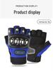 Men's Motorcycle Riding Gloves with Stainless Steel Hard Shell and Anti-Fall Protection for Mountain Biking