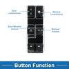 1 AUTO Power Window Switch No.935704V000 16pins Front Left Driver Side Window Control Switch for Hyundai Elantra Move 2012-2016 Black
