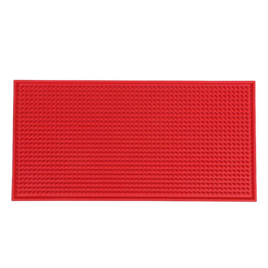 Durable Bar Mat PVC Coffee Coaster Anti-slip Cup Mat Waterproof Heat Resistant Drain Mats for Bar Cafe Barista Cocktail Bartender