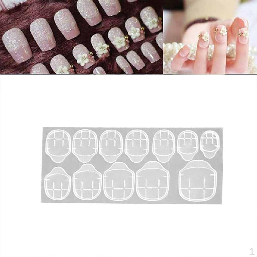 12/24pcs Double-side Sticker Sticky Tape Transparent Nail Glue for decoration Tools DIY 12pcs