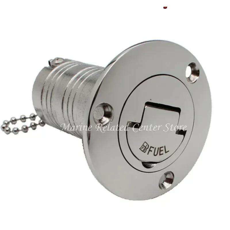 45/90 Degree Stainless Steel 316 Deck Filler Cap GAS DIESEL FUEL WASTE WATER 50mm(2inch) Marine Boat Yacht Hardware Deck Filler
