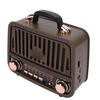 Retro Bluetooth Speaker AM FM SW Radio Rechargeable Vintage Wireless Speaker with Telescopic Antenna