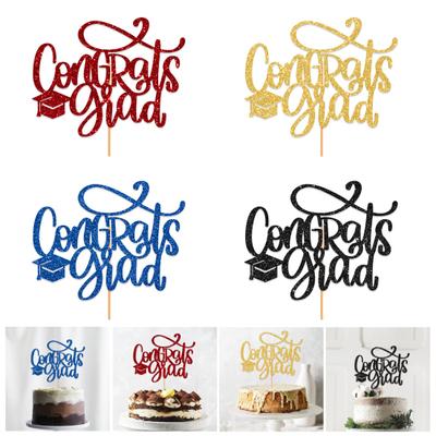 Gratulacje 2024 Topper na tort z okazji ukończenia szkoły Gratulacje Grad Cake Decor Materiały do ​​dekoracji na przyjęcie z okazji ukończenia szkoły