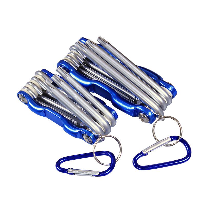 Klappbarer Sechskant-Flachkopfschlüssel-Satz