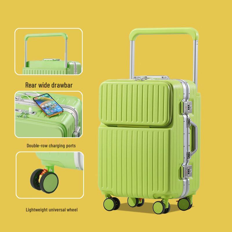 OKD Aluminum Frame Front-Opening Hardside Luggage 20 inch