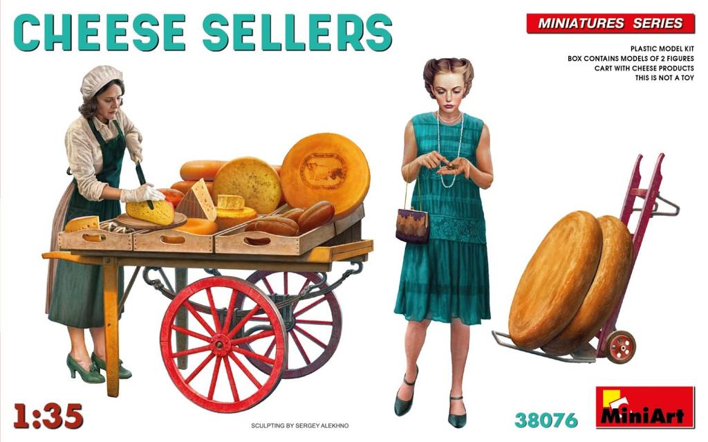 Miniart Cheese Seller Set Plastic Model MA38076 1/35