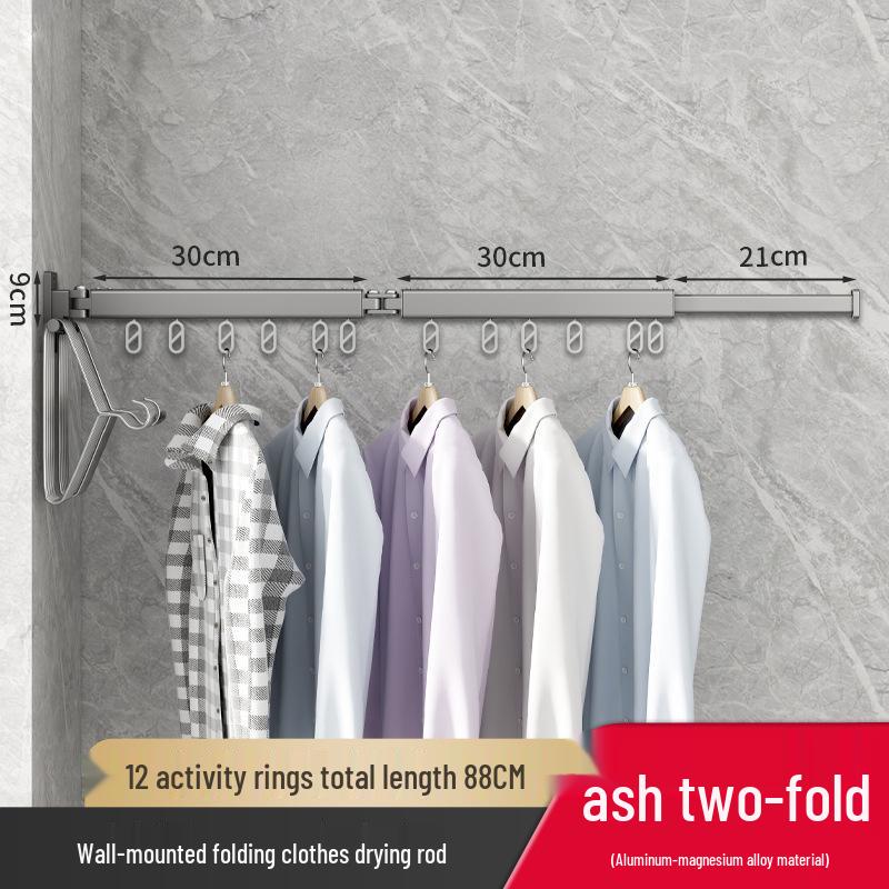 Retractable Wall-Mounted Multi-Functional Indoor Drying Rack