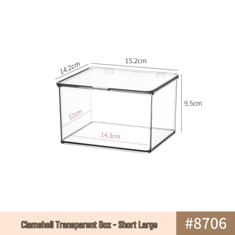 Clear Acrylic Jewelry and Cosmetics Storage Box with Lid