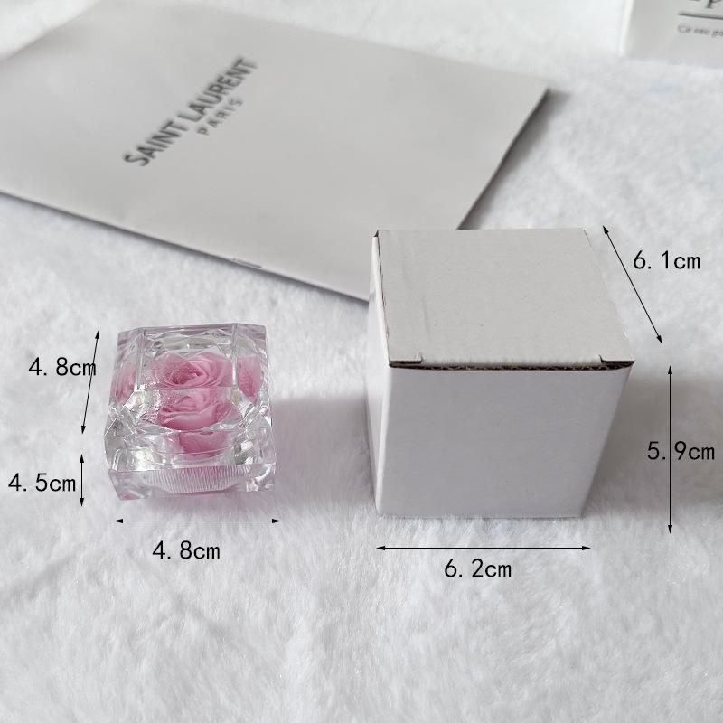 Preserved Rose Jewelry Box Acrylic Transparent Eternal Flower Case Valentine's Day Gift Box for Ring Necklace Proposal Jewelry