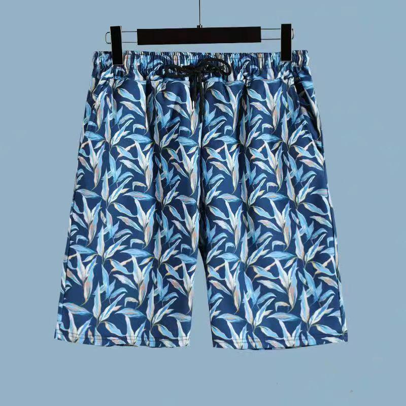 

Men s Casual Quick-Dry Hawaiian Floral Short-Sleeve Shirt and Beach Shorts Matching Set 2XL