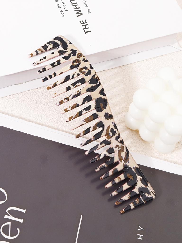 1pc Animal Pattern Styling Comb - Ergonomic Wide Toothed Comb Suitable for All Hair Types, Durable ABS Handle