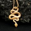 Fashion Vintage Creative Snake Pendant for Men Women Gothic Stainless Steel Animal Simple Necklaces Jewelry Gifts