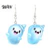 Women Dangle Earrings Ghost Glow-in-the-Dark Pendant for Decor, Fun Cute Earrings, Necklace Halloween Jewelry Statement