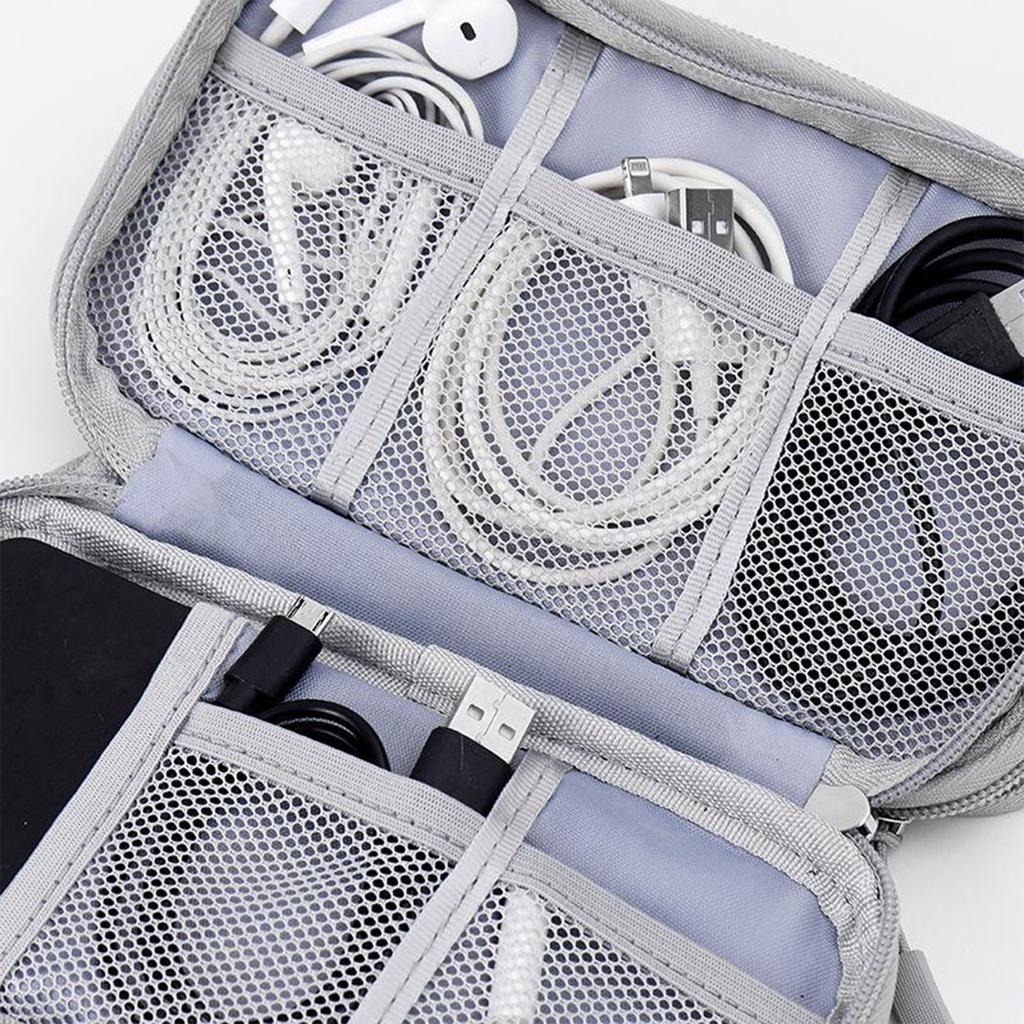 11*19cm Portable Storage Bag Cable Earphone USB Power Bank Pens Toiletries Accessories Waterproof Travel Organizer Case