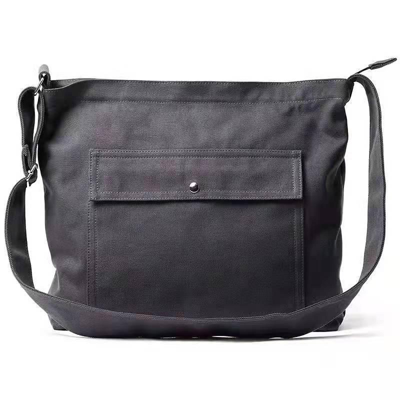 2025 Einseitige Umhängetasche aus Canvas: Unisex Studenten- und Tutorentasche