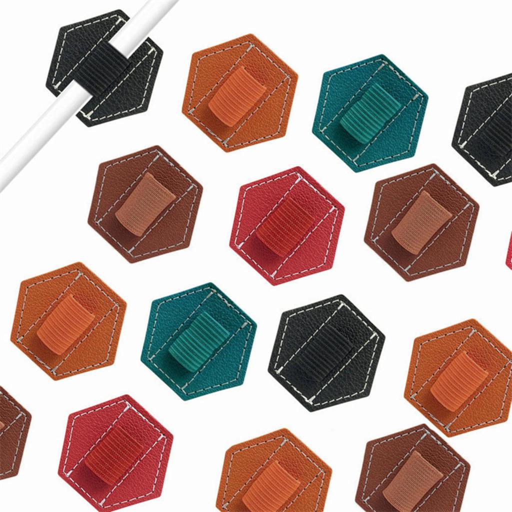 PU Self-adhesive Pen Holder  Capacitive Pen Holder Elastic Band Computer Self-adhesive  Stationery Organizer