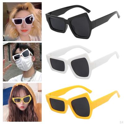 Sunglasses, , Retro Asymmetric Unisex Novelty Eyewear, Funny Glasses for Men Girls Birthday Party