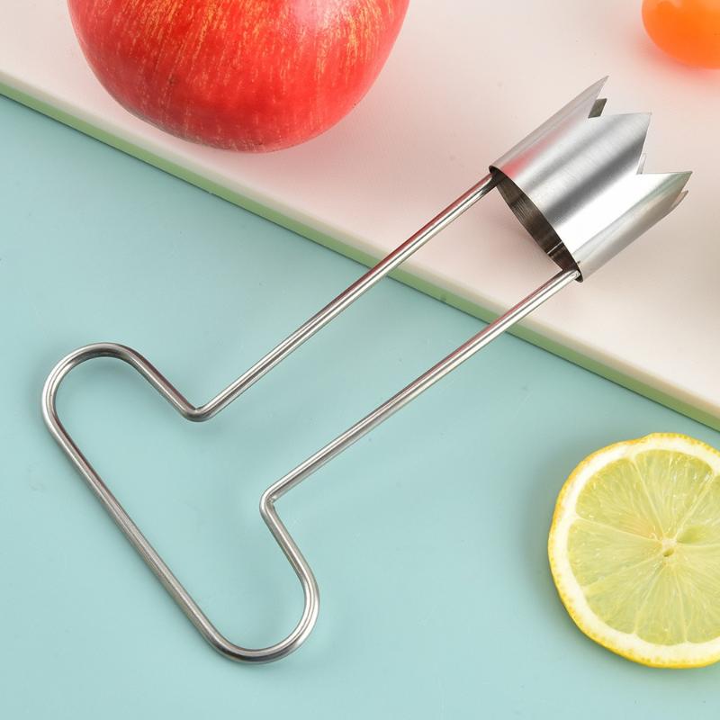 1/2Pcs Kitchen Tools T-Shaped Stainless Steel Corer Fruit Pitter For Olive Date Peach Kitchen Accessories