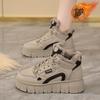 2025 Winter Velvet High-top Little White Shoes New Korean Version Ins Female Student Sports Board Shoes Casual Thickened Cotton Shoes