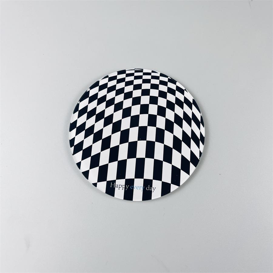 6pcs Creative Checkerboard Acrylic Coaster Table Placemat Waterproof Heat Insulation Non-Slip Bowl Pad Milk Coffee Water Cup Mat