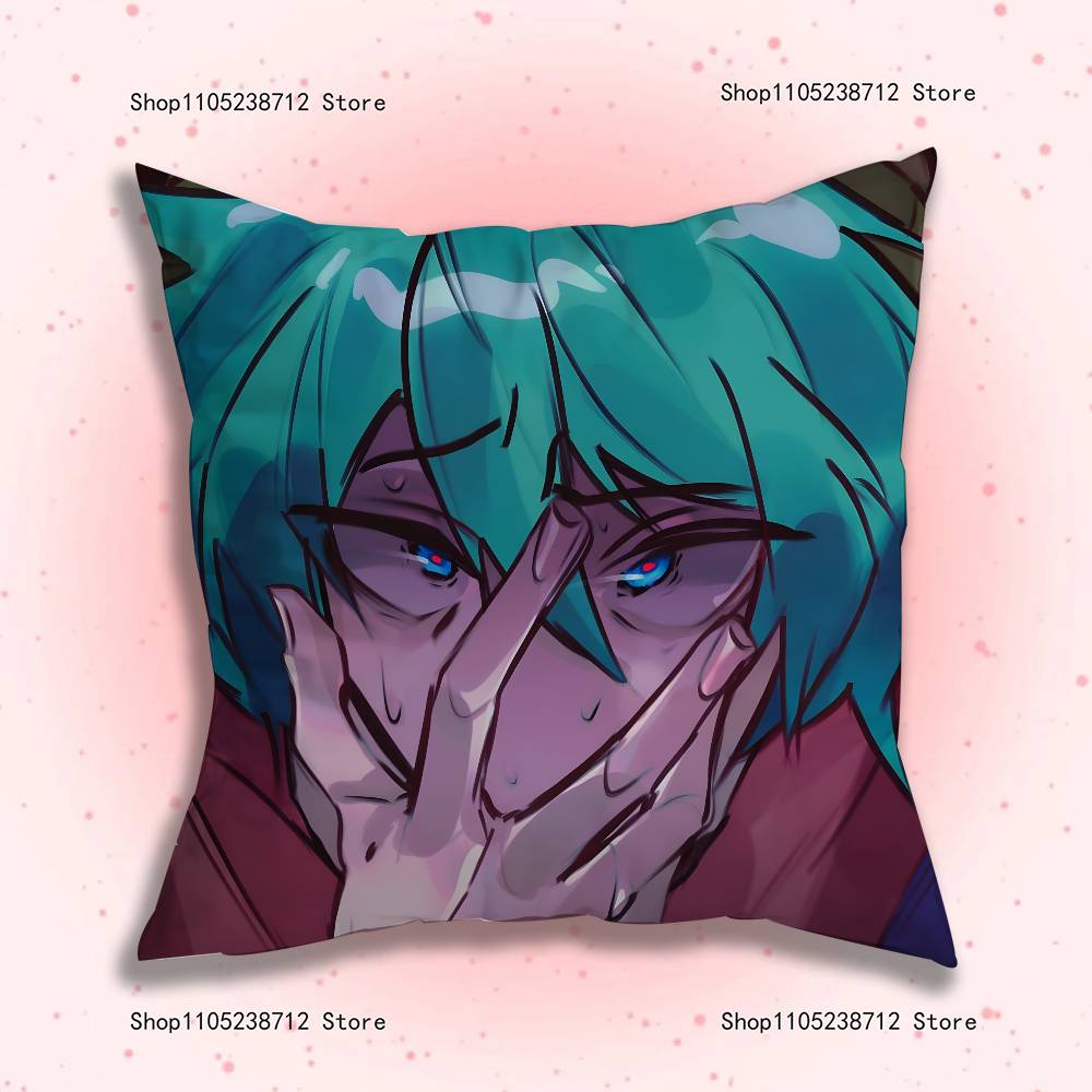 Game Y-Your T-Turn to D-Die Pillow Covers Cartoon Sofa Decorative Home Double-sided Printing Short Plush Cute Cushion Cover