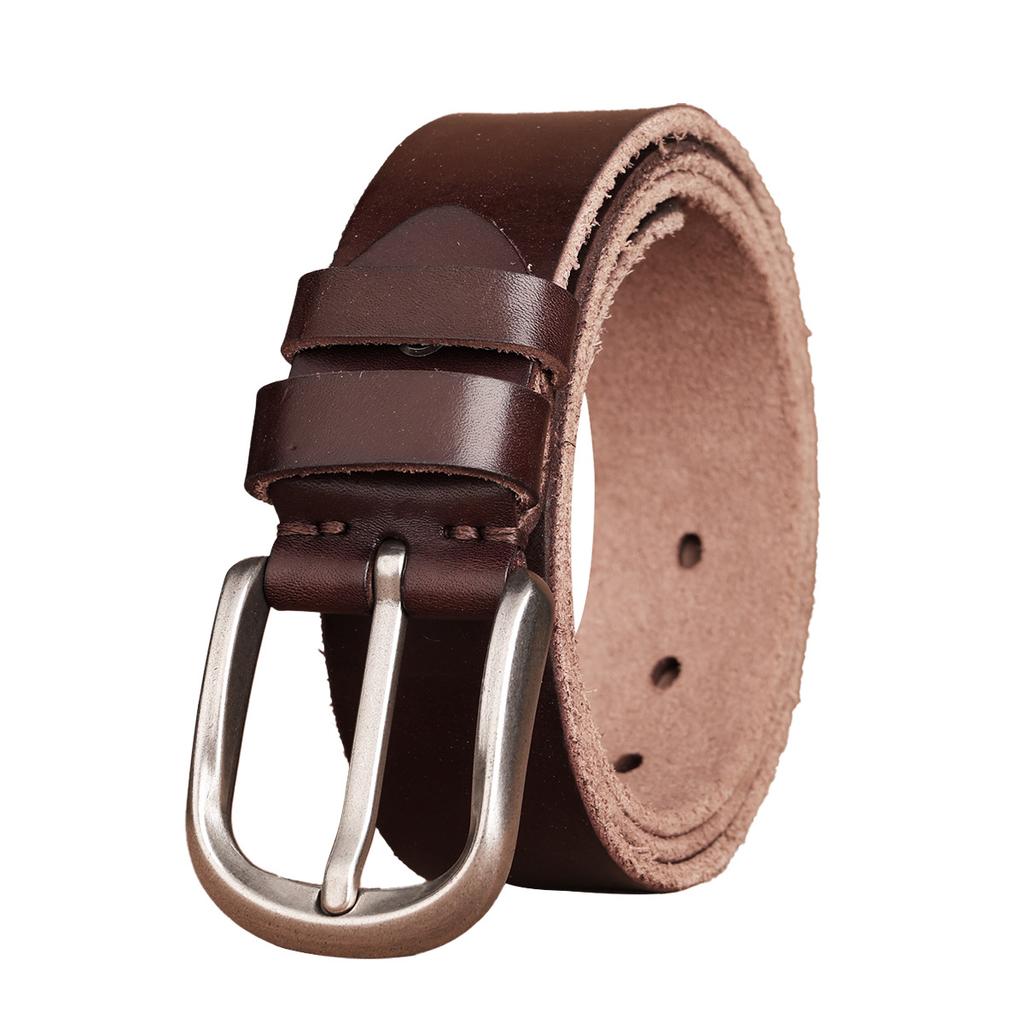 Belt First Layer Cowhide Genuine Leather Business Tree Paste Leather Pin Buckle Retro Belt Middle-Aged And Young Men'S Belt