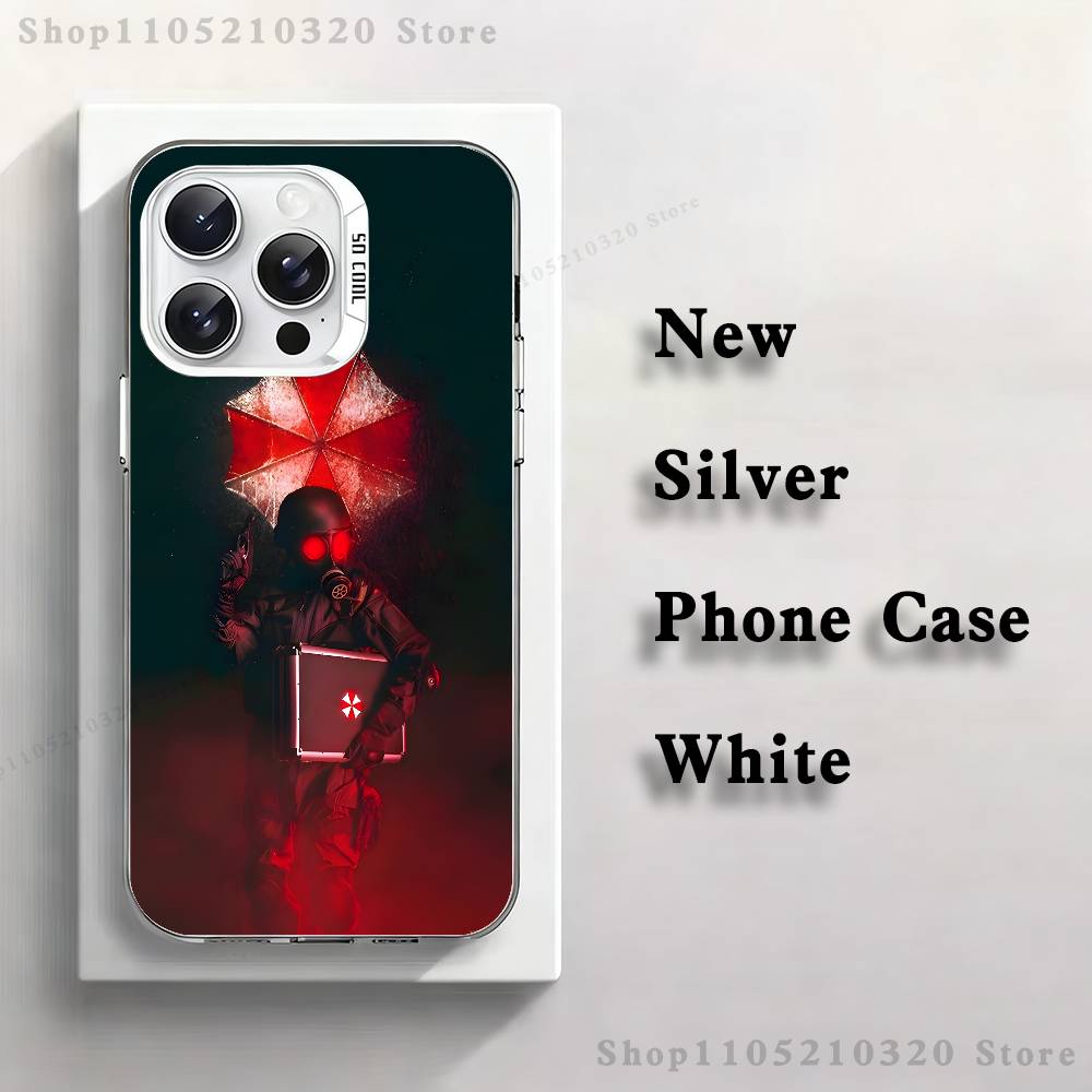 Game R-Resident E-Evil Video Phone Case For iPhone 17,16,15,14,13,12,11,Pro,Max,Plus,E,Air,Mini White Tpu Cover iPhone17air