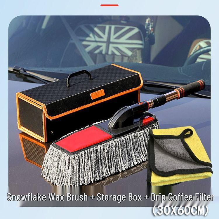 Dual-Use Wet & Dry Car Wash Mop and Dust Brush