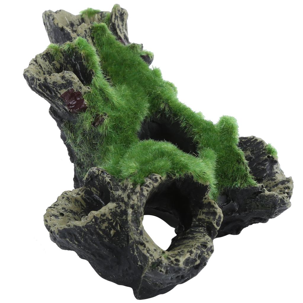 Artificial Resin Dead Wood Hole Hiding Cave Aquarium Fish Tank Ornament Decor Landscaping