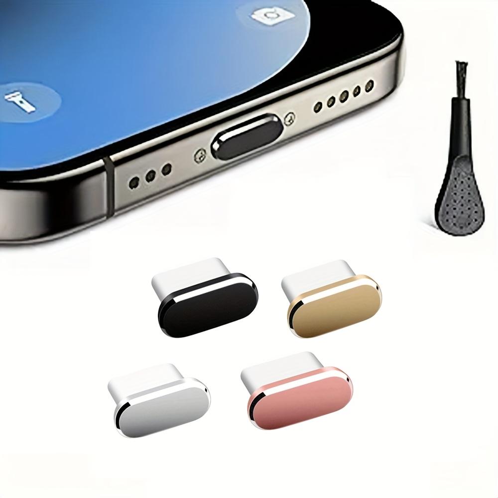5-in-1 Type-C USB Dust Plug with Brush, Metal Charging Port Protector