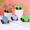 With Wheel Cartoon Fidget Toy Stretchable Car Cute Pinch Toy Dinosaur Squeeze Toy  Kids Tricky Doll