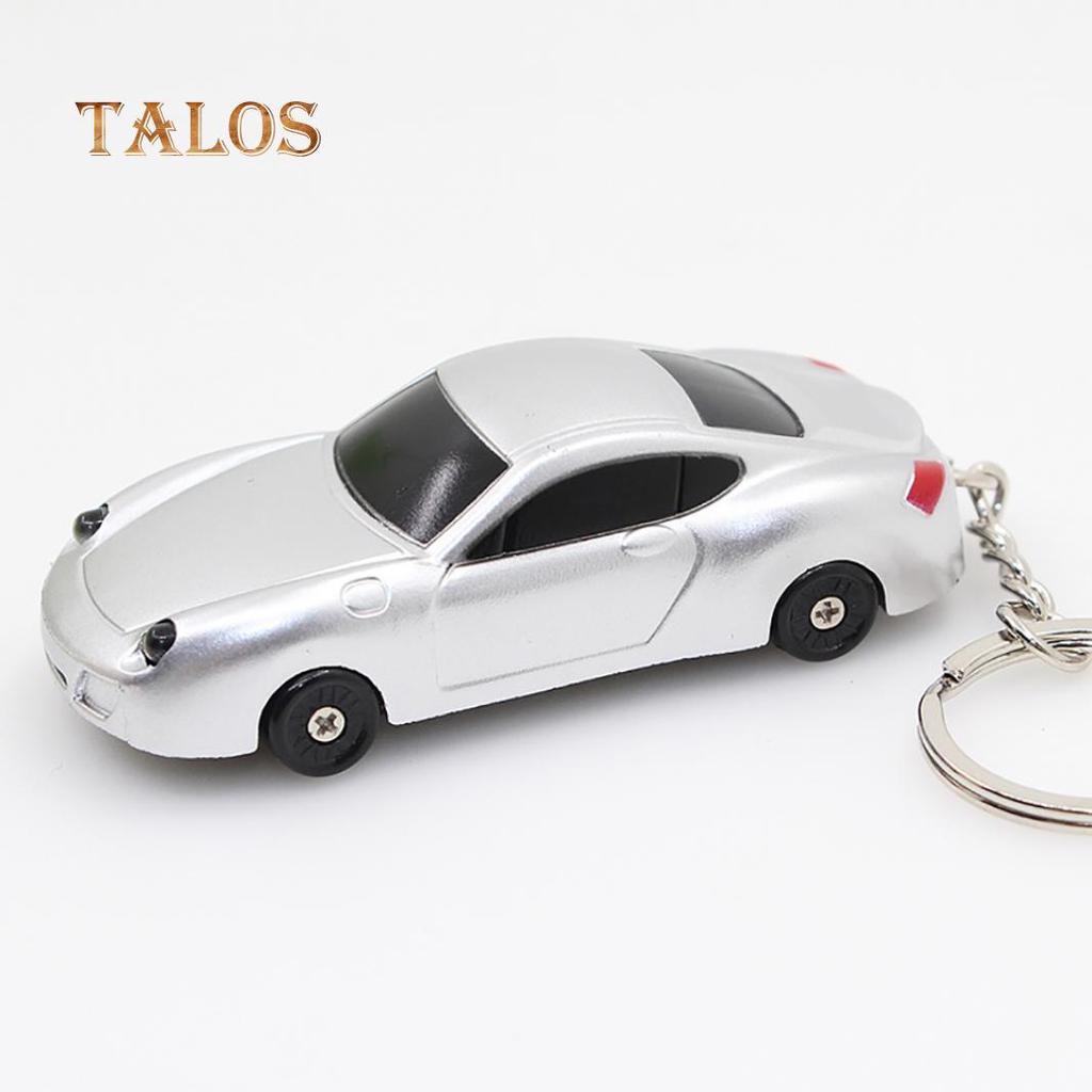 Car Model Pendant LED Light Sound Horn Key Chain Keychain Ring Bag Phone Decor Suspension Trinket