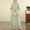DIMANAF New 2026 Women Plus Size Summer Casual Sundress Long Dress Cotton Loose Oversize Maxi Beach Solid Elegant Lady Holiday