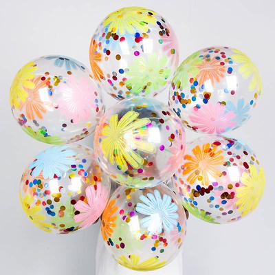 10 szt. 12-calowe Złote Balony Lateksowe z Konfetti w Kształcie Gwiazd Brokatowe Przezroczyste Balony Dekoracja na Ślub Urodziny Balony z Helem