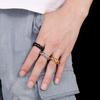 Polished Unique Curb Ring for Men Creative Stainless Steel 316L Finger Ailloss Cuban Chain Trendy Jewelry Gift