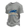 Men's Casual Knit Neck Short Sleeve T-Shirt Lightweight Breathable Top for Everyday Wear