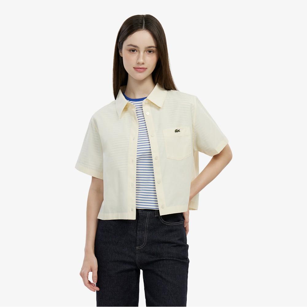 Lacoste Women's JP Cotton Linen Short-Sleeve Shirt CF9479-56G056
