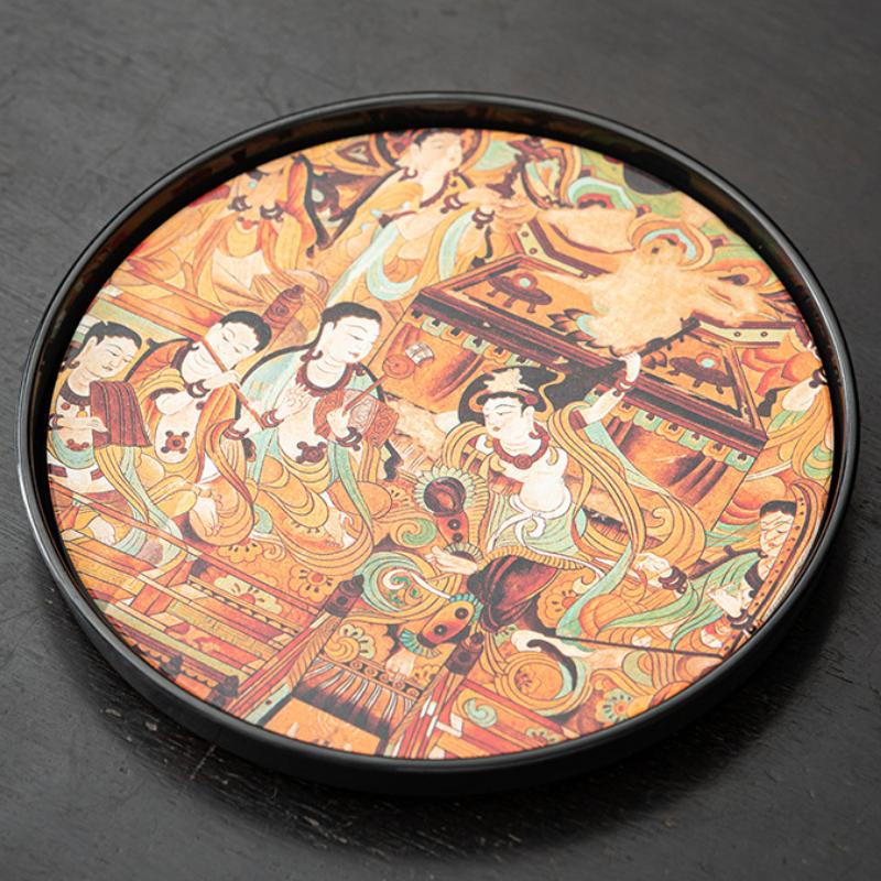 Chinese Creative Tea Tray Retro Water Absorption Serving Coffee Trays Gongfu Kung Fu Teacups Holder Household Teaware Tea Table