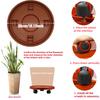 1pc Heavy Rolling Flower Pot Rack with Universal Wheel, Removable Plant Stand Tray for Indoor and Outdoor Balcony