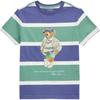 Polo Polo Beer Gestreept Print Korte Mouw T-shirt Kinderen tops Veelkleurig 323971435001
