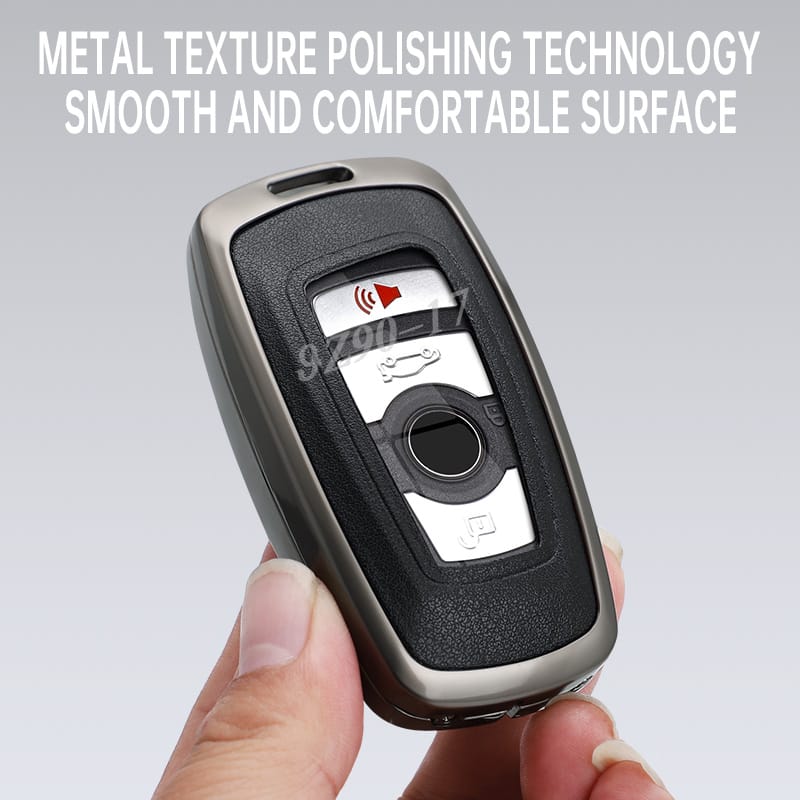 Metal Leather Car Key Fob Case Cover Keychain For Bmw 118I 120I 230I 320I 330I 430I 528I 535I 640I 730I 740I X3 X4 M2 M3 M4 M5M6