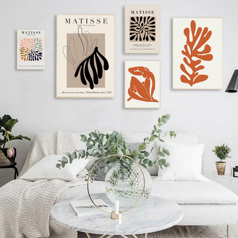 Abstract Geometry Curve Poster Matisse Canvas Painting Colorful Style Posters and Prints Wall Art for Living Room Home Decor