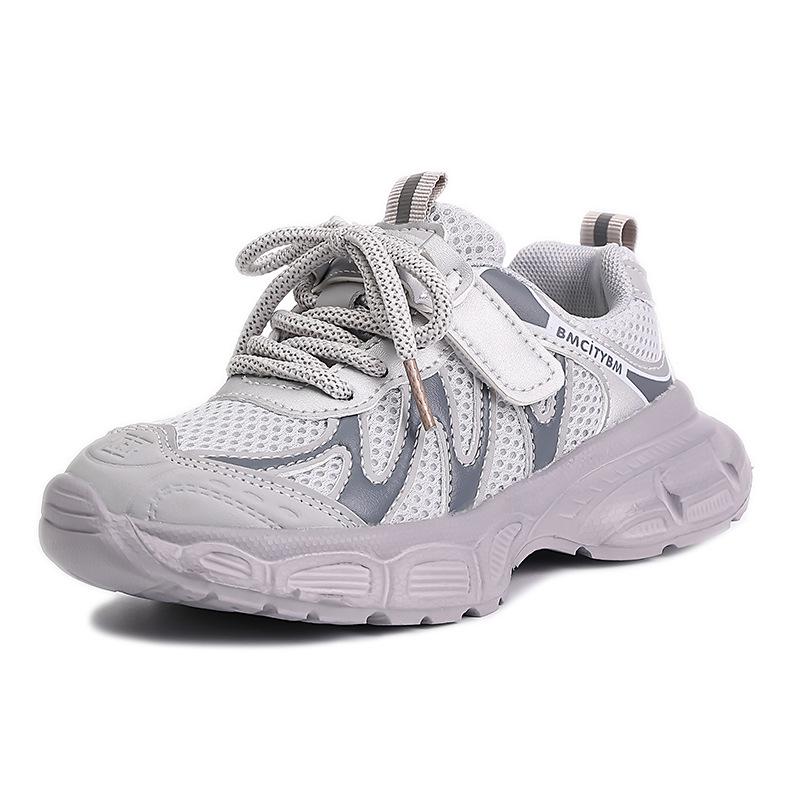 Kids' Casual 2026 Spring/Autumn Round Toe Breathable Mesh Sneakers for Short Children with Thick Sole