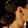 Retro Stripes Niche Cold Wind Silver Plain Ring Ear Buckle Autumn And Winter Fashion Commuting Must Enter Earrings Women